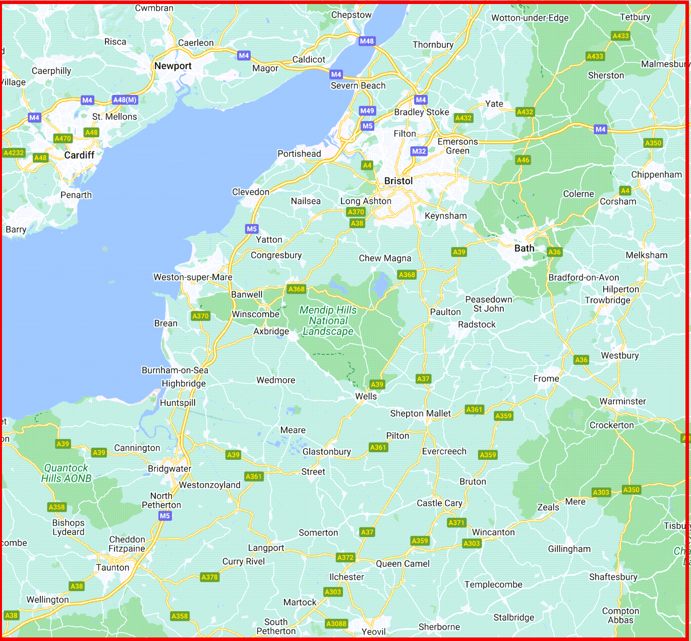 Man with a van coverage area – Bristol, Somerset and South West
